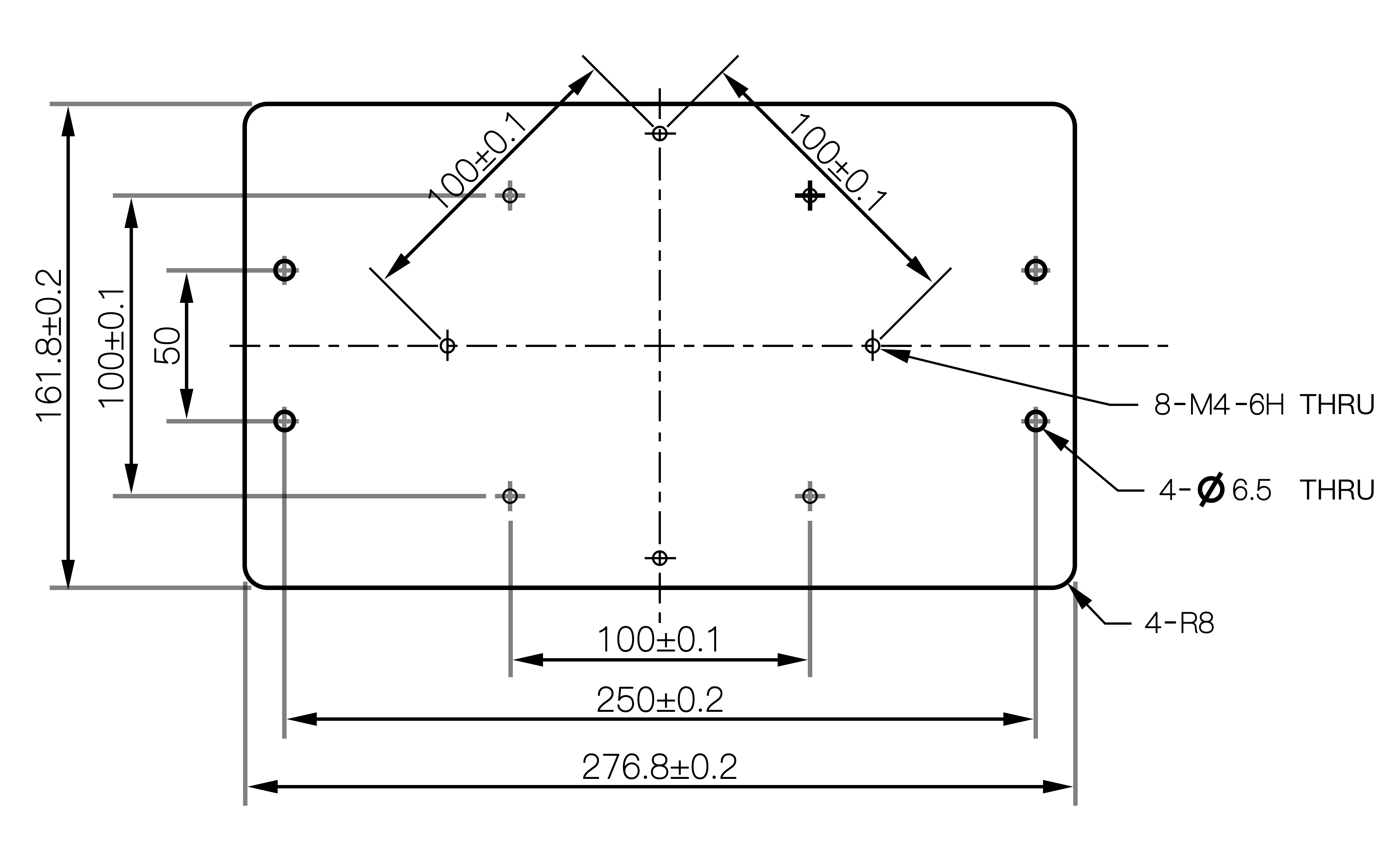 Mounting Base Plate Hole Pattern